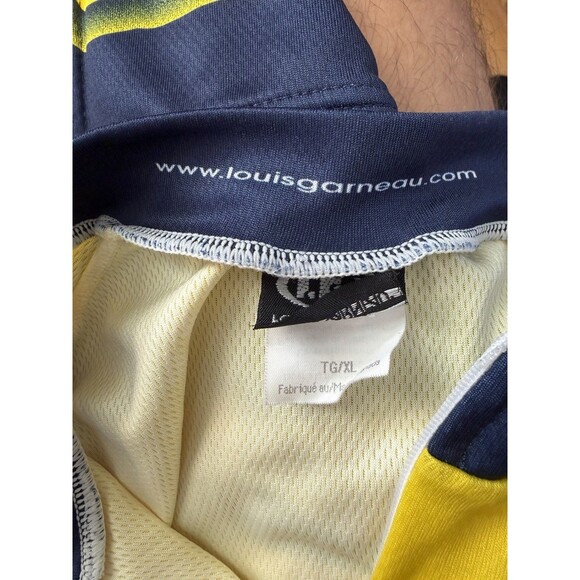 Garneau Cycling Jersey XL Yellow All3Sports Short Sleeve Full Zip Back Pockets - Picture 4 of 4